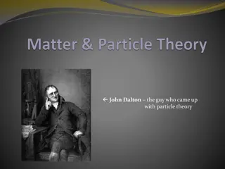 The Particle Theory of Matter