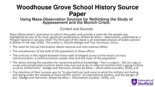 Mass Observation in Britain: A Tool for Public Understanding in the Late 1930s