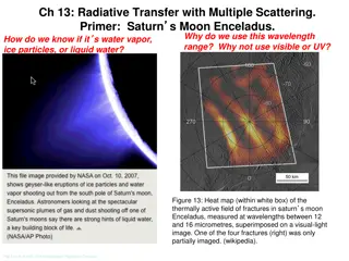 Radiative Transfer in Saturn's Moon Enceladus