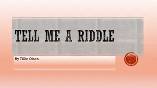 Exploring Riddles of Identity and Relationships in Tell Me a Riddle by Tillie Olsen