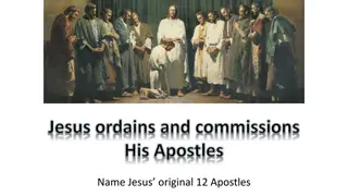 Jesus Ordains His Twelve Apostles and Principles of Service