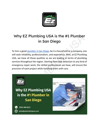 Why EZ Plumbing USA is the #1 Plumber in San Diego