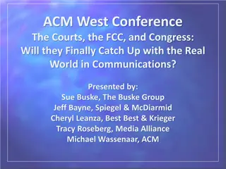 Catching Up in Communications: The Courts, FCC, and Congress