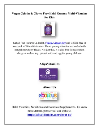 Vegan Gelatin & Gluten Free Halal Gummy Multi-Vitamins for Kids