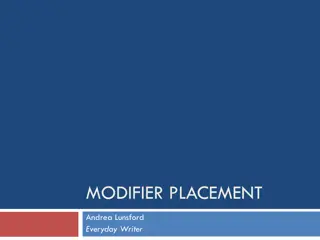 Understanding Modifier Placement in Writing