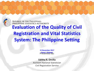 Evaluation of Civil Registration and Vital Statistics System in the Philippines