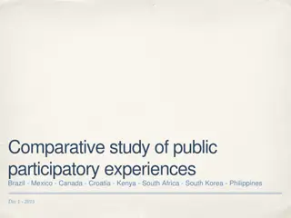 Comparative Study of Public Participatory Experiences in Various Countries