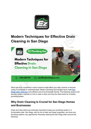 Expert San Diego Drain Cleaning Services | Fast & Affordable Solutions