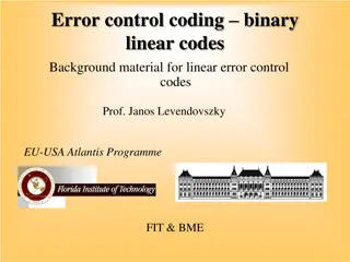 Linear Error Control Coding and Syndrome Detection in Binary Linear Codes