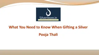 What You Need to Know When Gifting a Silver Pooja Thali