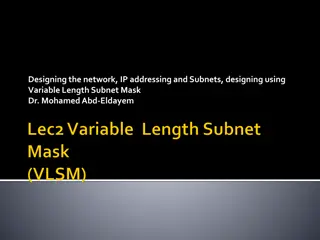 Efficient Network Design with Variable Length Subnet Mask