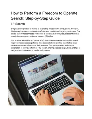 How to Perform a Freedom to Operate Search: Step-by-Step Guide | IIP Search