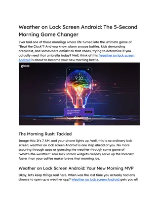 Weather on Lock Screen Android_ The 5-Second Morning Game Changer