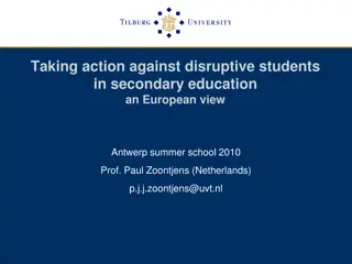 Managing Disruptive Students in European Secondary Education