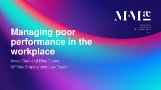 Effective Strategies for Managing Poor Performance in the Workplace