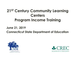 Understanding Program Income for 21st Century Community Learning Centers