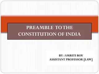 Overview of the Preamble to the Constitution of India