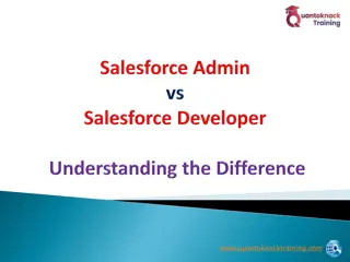 Salesforce Admin vs Salesforce developer