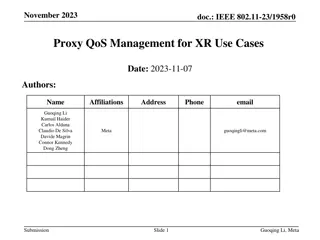 Proxy QoS Management for XR Devices in IEEE 802.11-23/1958r0 - November 2023