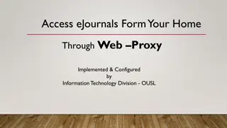 Access E-Journals from Home via Web Proxy - OUSL