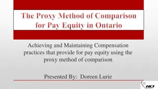 Achieving Pay Equity Using Proxy Comparison Method in Ontario