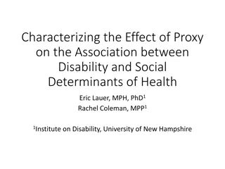 Understanding the Impact of Proxy on Disability and Health Determinants Association