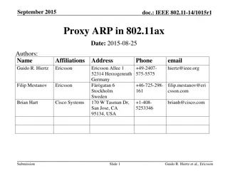 Proxy ARP Implementation in IEEE 802.11ax