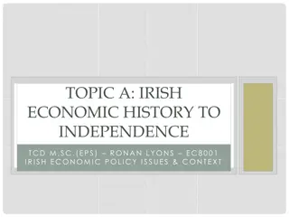 Irish Economic History to Independence: Overview and Perspectives