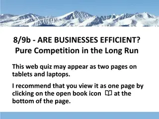 Business Efficiency in Pure Competition