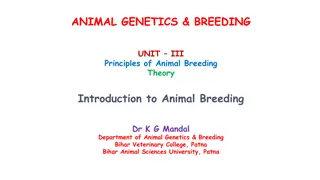 Principles of Animal Breeding: An Introduction to Genetics and Breeding Methods