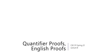 Quantifier Proofs, English Proofs