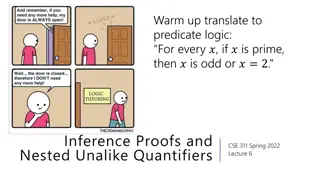 Predicate Logic and Proofs in CSE 311