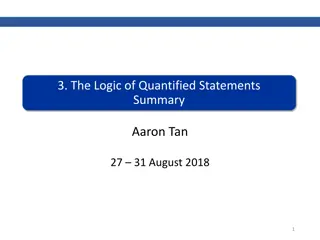 The Logic of Quantified Statements