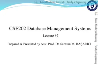 CSE202 Database Management Systems