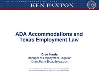 ADA Accommodations and Texas Employment Law