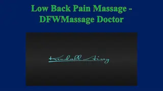 Low Back Pain Massage - DFWMassage Doctor