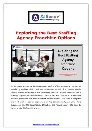 Exploring the Best Staffing Agency Franchise Options