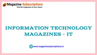 Information Technology Magazines - IT