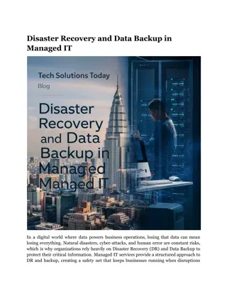 Disaster Recovery and Data Backup in Managed IT