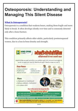 Osteoporosis - Hind Spine Clinic