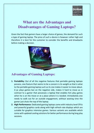 What are the Advantages and Disadvantages of Gaming Laptops?