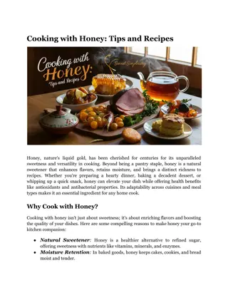 Cooking with Honey_ Tips and Recipes