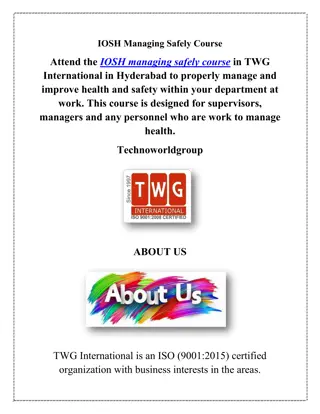 IOSH Managing Safely Course, technoworldgroup.com