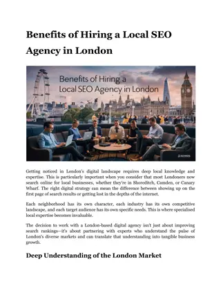 Benefits of Hiring a Local SEO Agency in London