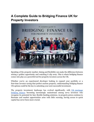 A Complete Guide to Bridging Finance UK for Property Investors