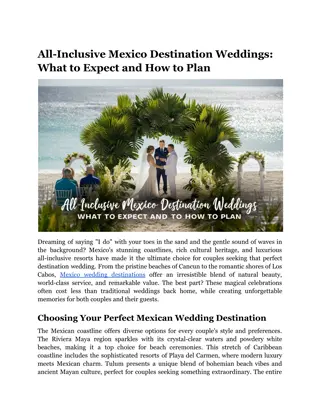 All-Inclusive Mexico Destination Weddings_ What to Expect and How to Plan