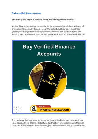 12 Sites to Buy Verified Binance Accounts - 100% Safe