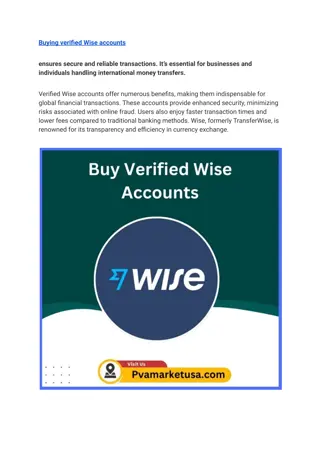 Best Place to Buy Verified Wise Accounts - 100% Verified And Best