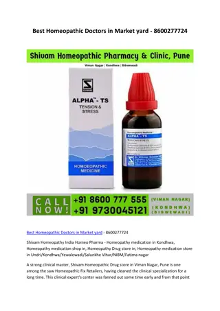 Best Homeopathic Doctors in Market yard