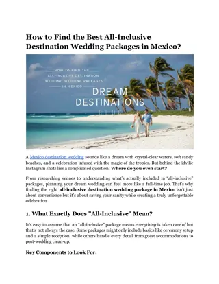 How to Find the Best All-Inclusive Destination Wedding Packages in Mexico_